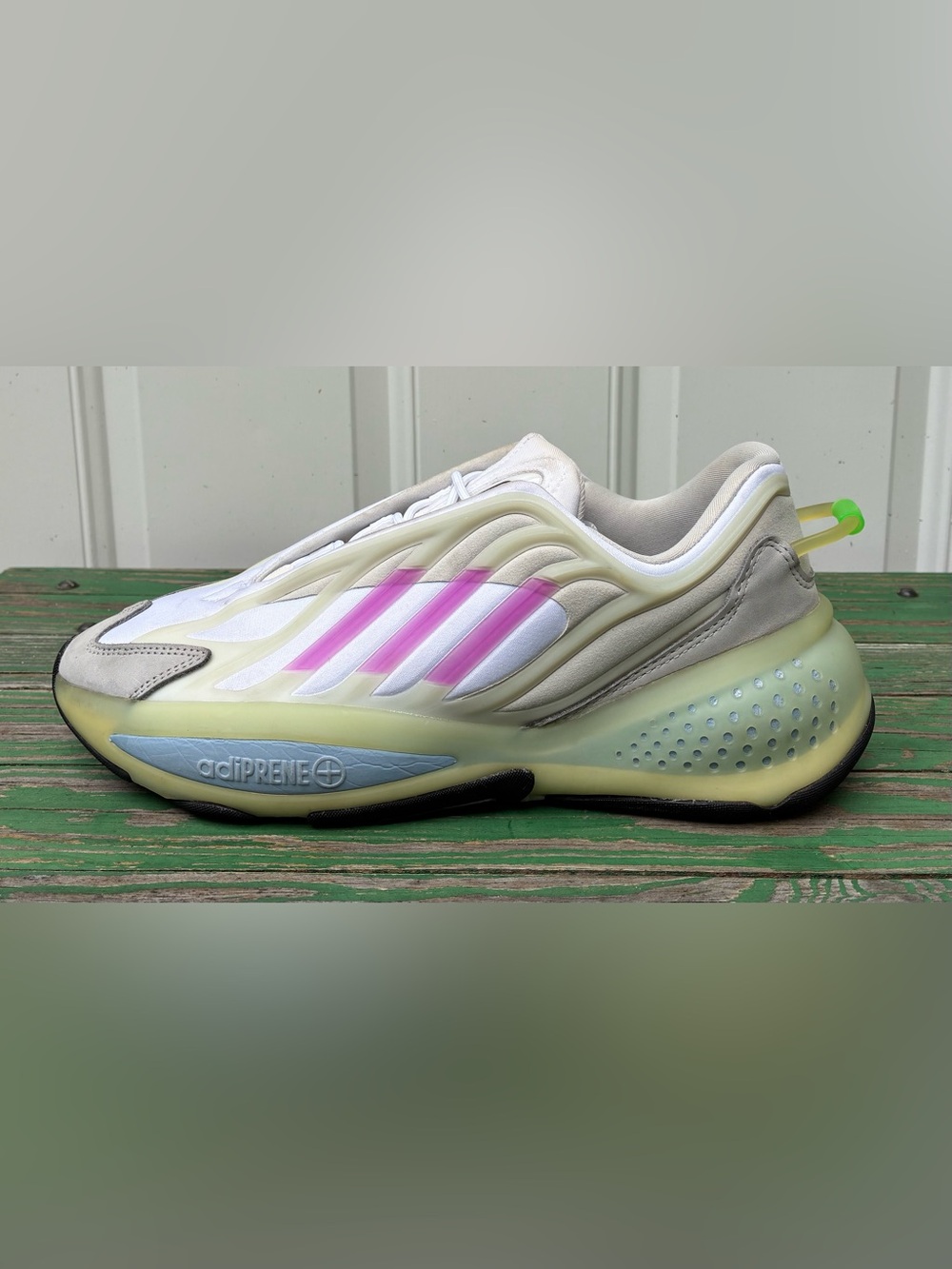 Adidas Ozrah White Sonic Mens Shoes Fuchsia Adiprene Running Sz 10 Sneakers